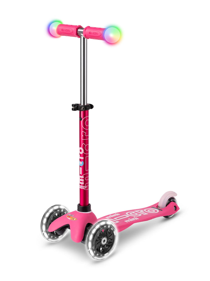 Micro Mini-LED-Lenker mit 3 Rädern für Kleinkinder, 2–5 Jahre, neigbar und schlank, für Kleinkinder