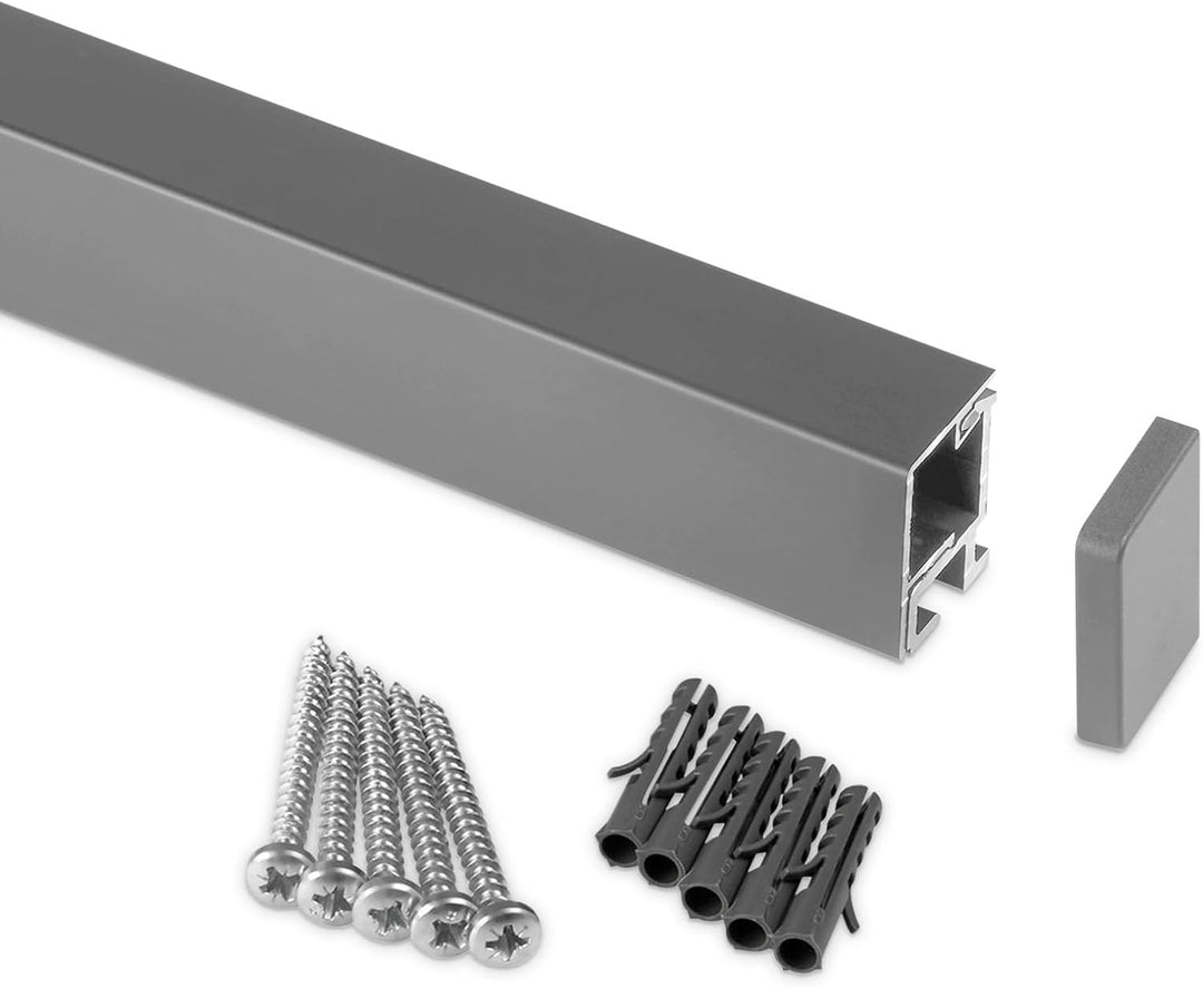 Kesseböhmer Linero style Küchenreling Edelstahloptik 1800 x 22 x 29 mm Alu Relingsystem von SOTECH P