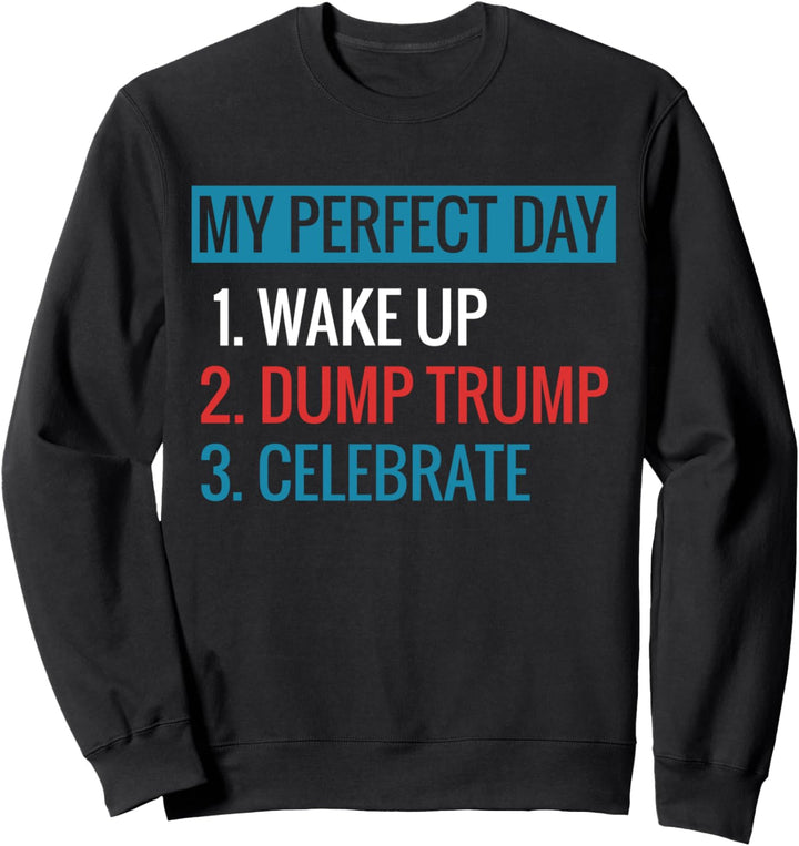 Anti-Trump Gift Funny Voting Liberal Democrat Dump Trump Sweatshirt