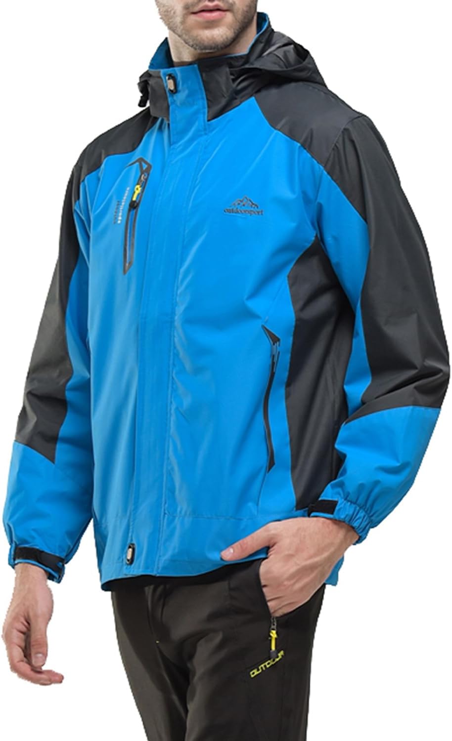 YSENTO Herren Regenjacke Wasserdichte Outdoor Atmungsaktive Wandern Funktionelle Softshell Winddicht