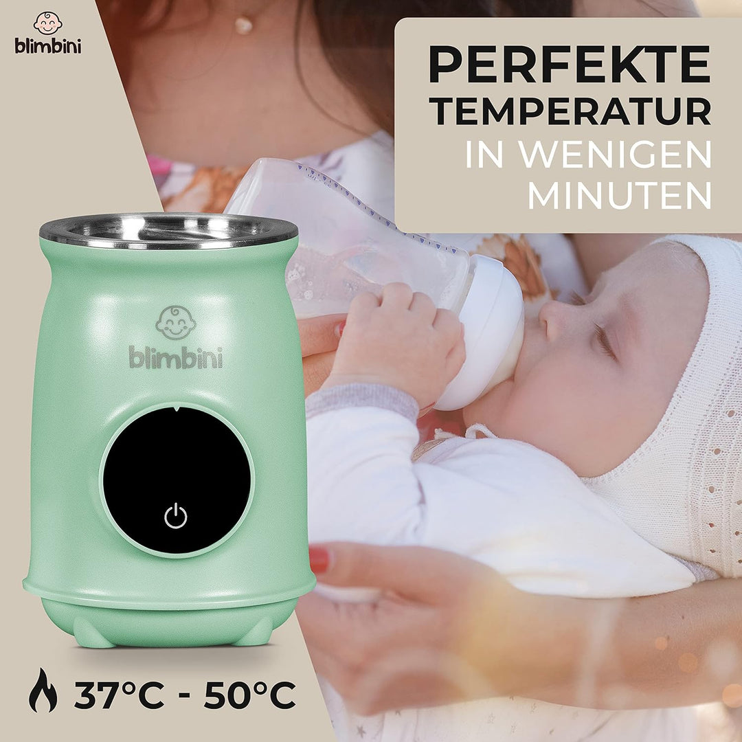 blimbini® Pro | All-In-One Baby Flaschenwärmer für unterwegs mit Akku - to go mit USB, ideal zum Rei