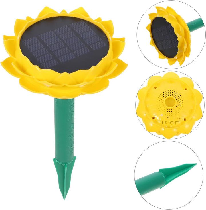 Holibanna Solarbetriebener Outdoor Lotus Lautsprecher mit 500mah Akku Spielt Buddhistische Musik Kun