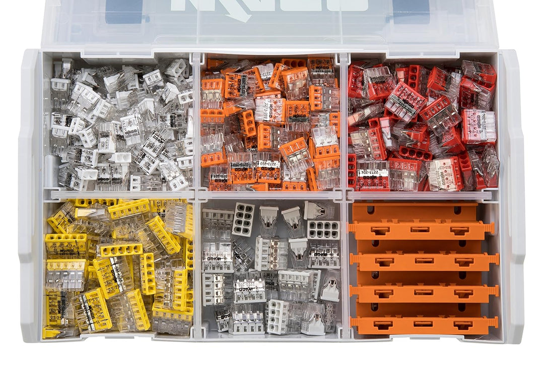WAGO Original-Set, L-Boxx Mini, Verbindungsdosenklemmen, 887-953 (404 Teile) & WAGO Klemme, 2-Leiter