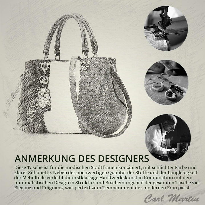 NICOLE &amp; DORIS 2024 Neue Frauen Tasche Damen Leder Handtasche Mode Umhängetasche Mit Pompon abnehmba