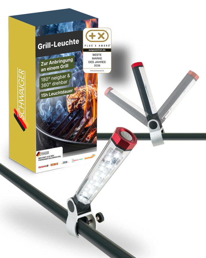 SCHWAIGER GLED0010 Grillleuchte BBQ LED Lampe Grill-Lampe Grillen Grillbeleuchtung neigbar drehbar S