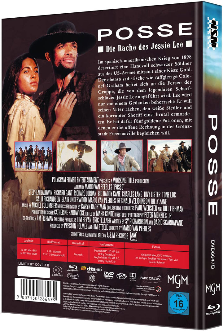 Posse - Die Rache des Jesse Lee [Blu-Ray+DVD] - uncut - limitiertes Mediabook Cover B, Blu-ray