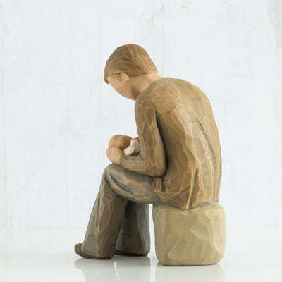 Enesco 26129 Willow Tree Figur Frischgebackener Vater Natur Einzelbett, Natur Einzelbett