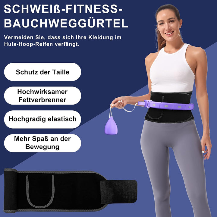 Smart Hoop Reifen Erwachsene und Anfänger, Hullahub Reifen zum Abnehmen，Smart Hoop Leise Fitness Hoo