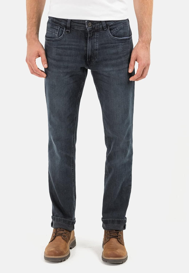 camel active Herren Regular Fit Jeans Houston Hose 30W / 34L Dunkel Blau (Nightblue), 30W / 34L Dunk