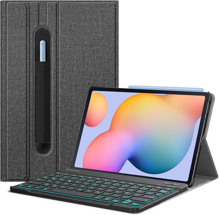 Fintie Beleuchtete Tastatur Hülle für Samsung Galaxy Tab S6 Lite 10,4 Zoll 2022/2020 SM-P610/P613/P6