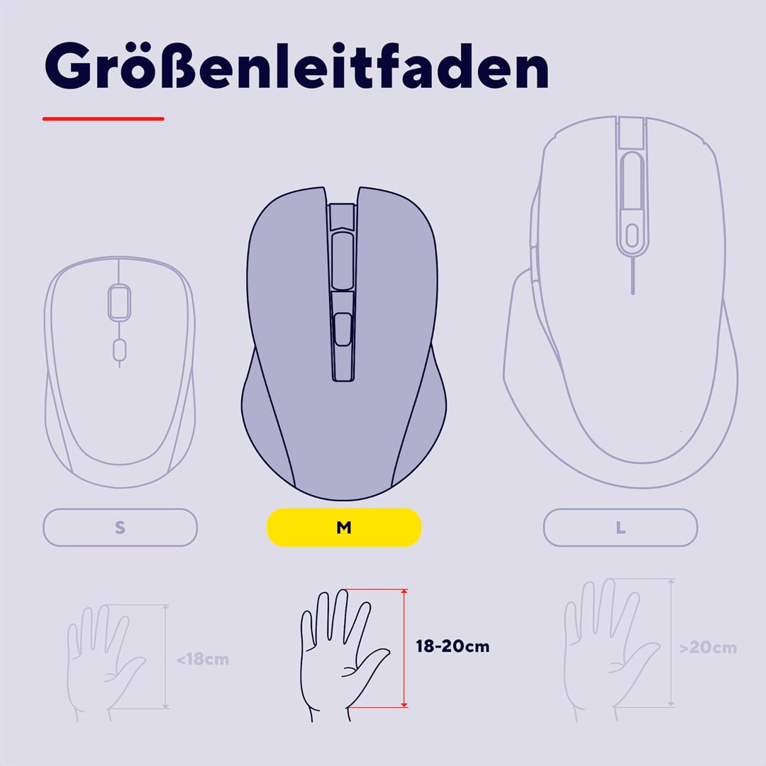Trust Verto Kabellose Vertikale Maus, Wireless Ergonomische Maus, Vorbeugung Gegen Mausarm/Tennisarm