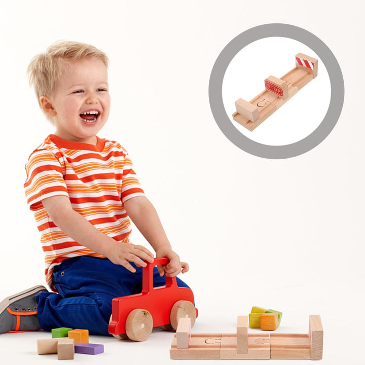 Toddmomy 3 Stück Holz Eisenbahnschienen Zubehör Stopgleis Für Holzeisenbahn Spielzeug Kompatibel Mit