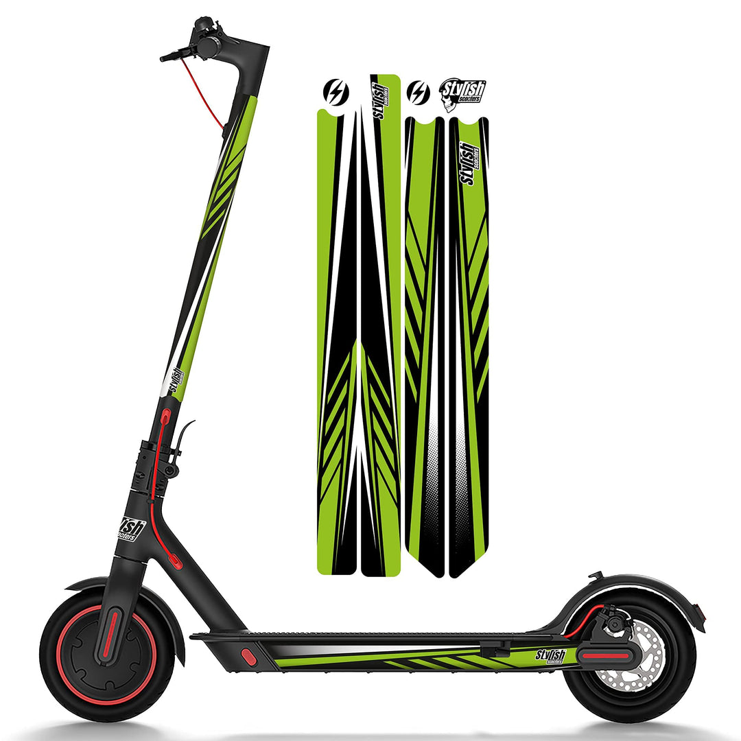 STYLISH SCOOTERS Xiaomi M365 Aufkleber, Sport Green Vinyl für Ihren Elektroroller, geeignet für alle