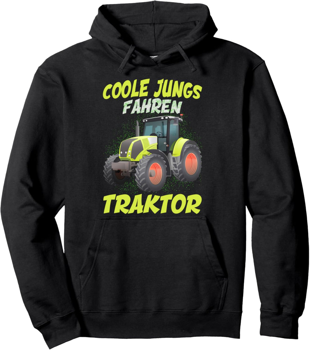 coole Jungs fahren Traktor Landwirtschaft Trecker Biobauer Pullover Hoodie
