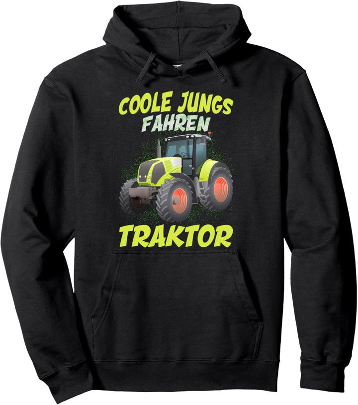 coole Jungs fahren Traktor Landwirtschaft Trecker Biobauer Pullover Hoodie