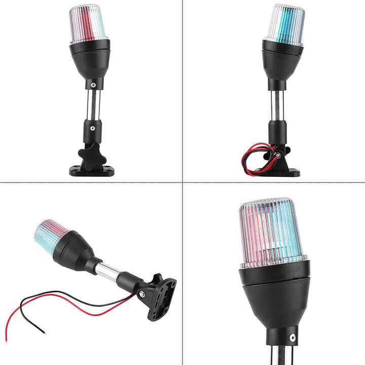 Keenso Marine Positionslichter, 12V 2,5W LED-Navigationsleuchte Marine Ankerlicht Küstenlinie Rot/We