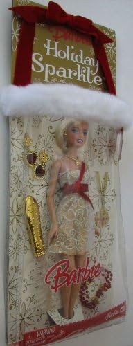 Barbie 2008 - Holiday Sparkle Gift Set - Barbie im Gold-Look mit Schmuck-Set - OVP