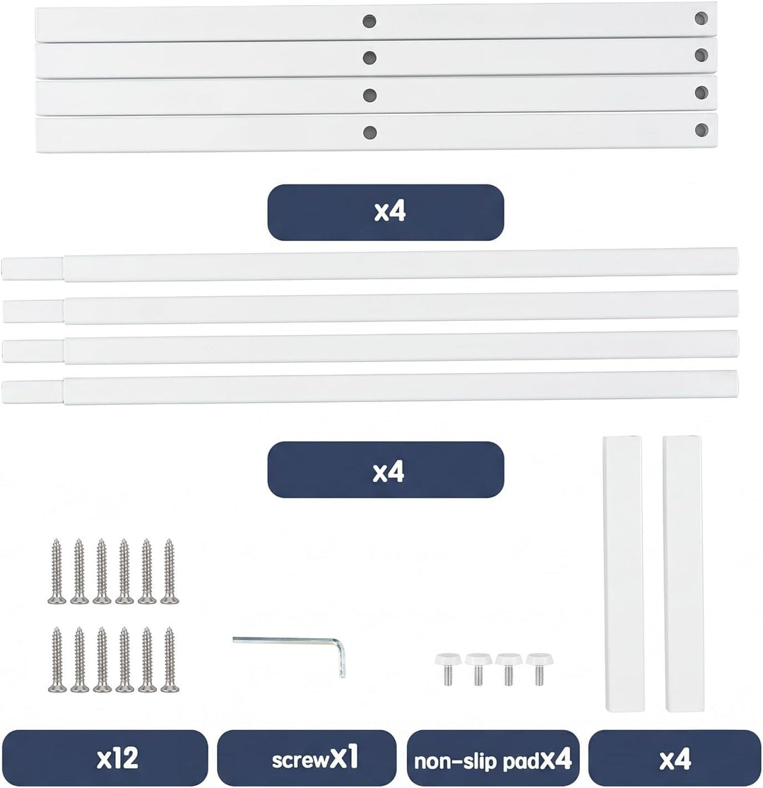 Ausziehbar Schuhregal mit 2 Etagen, Metall-Schuhständer Schmal Kleines Schuhregal, Robustes Design,