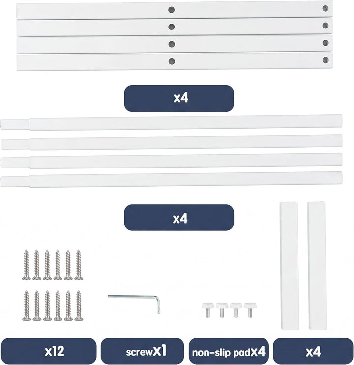 Ausziehbar Schuhregal mit 2 Etagen, Metall-Schuhständer Schmal Kleines Schuhregal, Robustes Design,