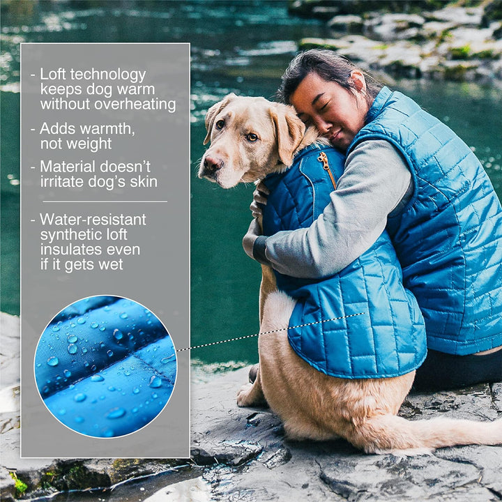Kurgo Loft Hundejacke, Mit Hundegeschirr kombinierbar, Wasserdicht und reflektierend, Ideal für den