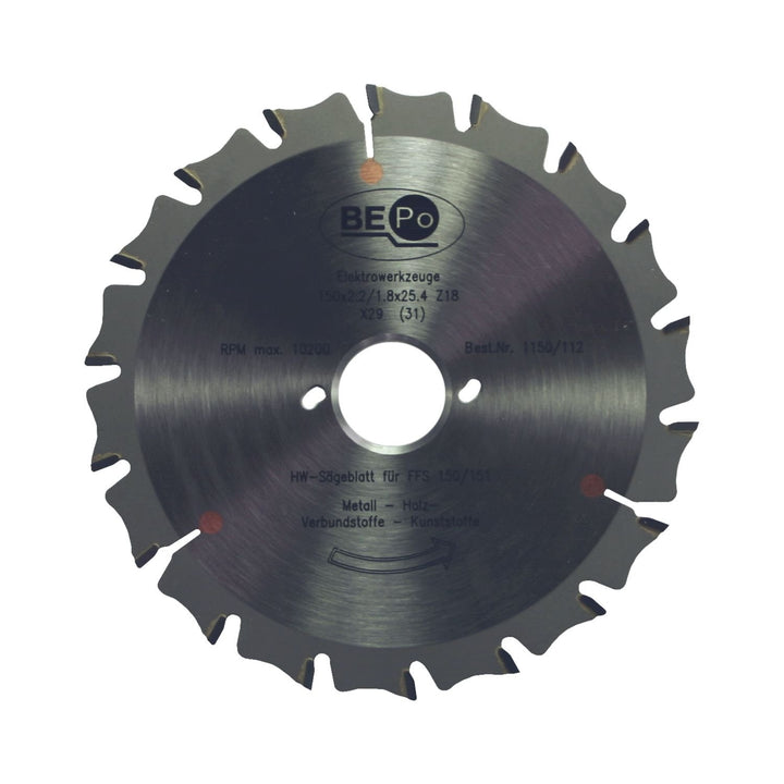 BEPO 1150/112 Sägeblatt, HW zu Fensterfugenschneider FFS150/151N für Holz und