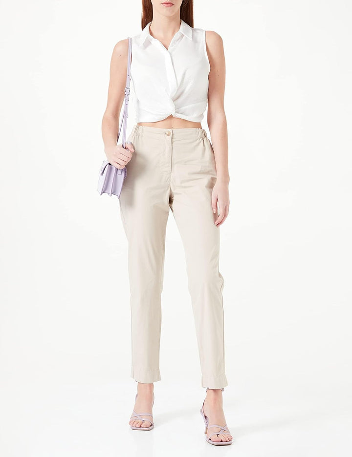 Tommy Hilfiger Damen Gewebte Hosen, 68 Beige (Light Sandalwood)