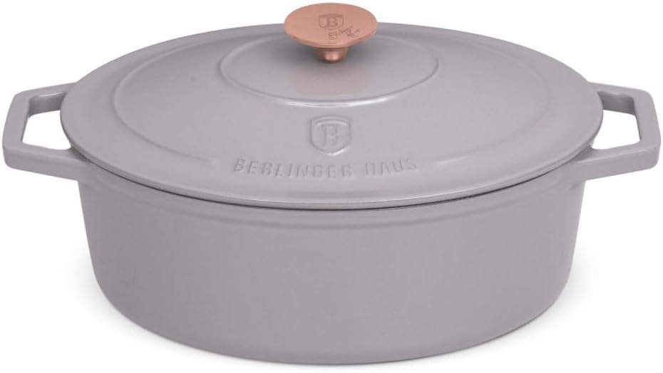 Berlinger Haus Gusseisen-Backform mit Deckel 30 cm Taupe Collection BH-6541