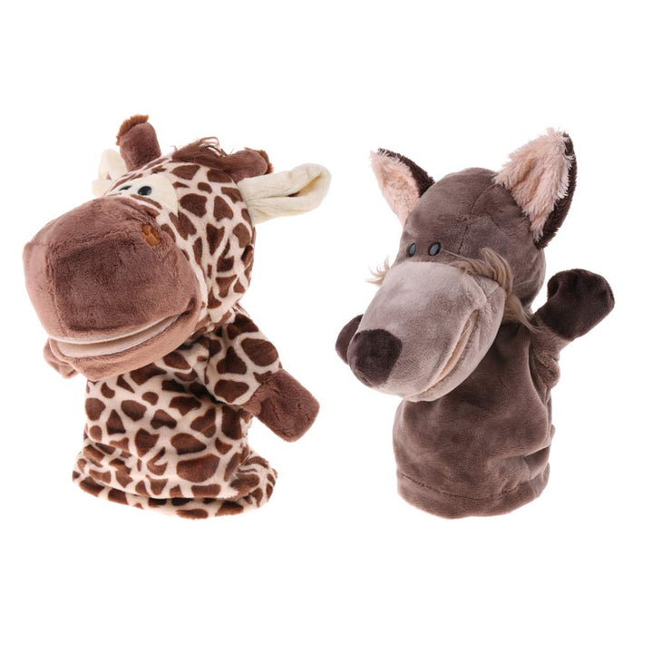 Sharplace 2 Stück Handpuppen Tierhandpuppen für Kinder Plüschtiere Erzählen Geschichte, Unterrichten