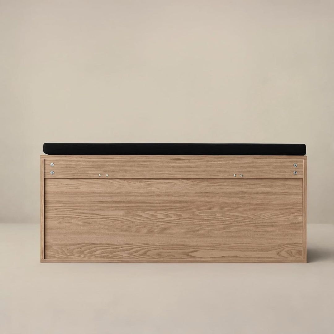 Schuhschrank mit Sitzfläche und ausziehbaren Regalen GRADIA, 100 x 34 x 50 cm Braun, Braun