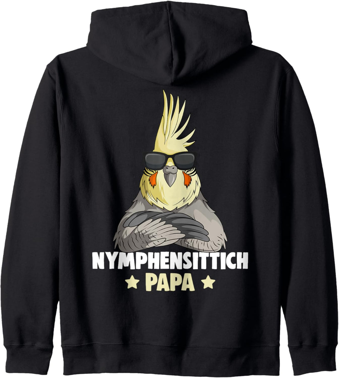 Nymphensittich Papa Vogel Papagei Kapuzenjacke