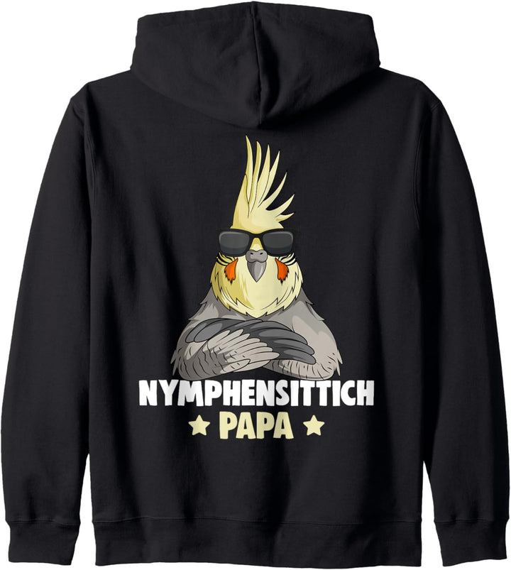 Nymphensittich Papa Vogel Papagei Kapuzenjacke