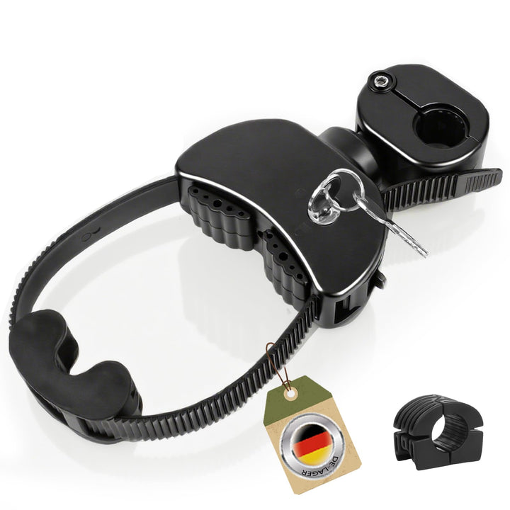 Verstellbar Strap Rahmenhalter Kurz 12CM, Alu Rahmenhalter Fahrradträger für E-Bike/Fahrrad, Abschli
