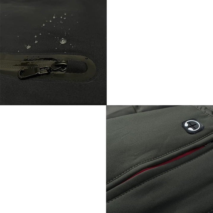 TONY BACKER Herren-Winterjacke, Softshelljacke, wasserdicht, winddicht, mit Kapuze, warme Jacke für