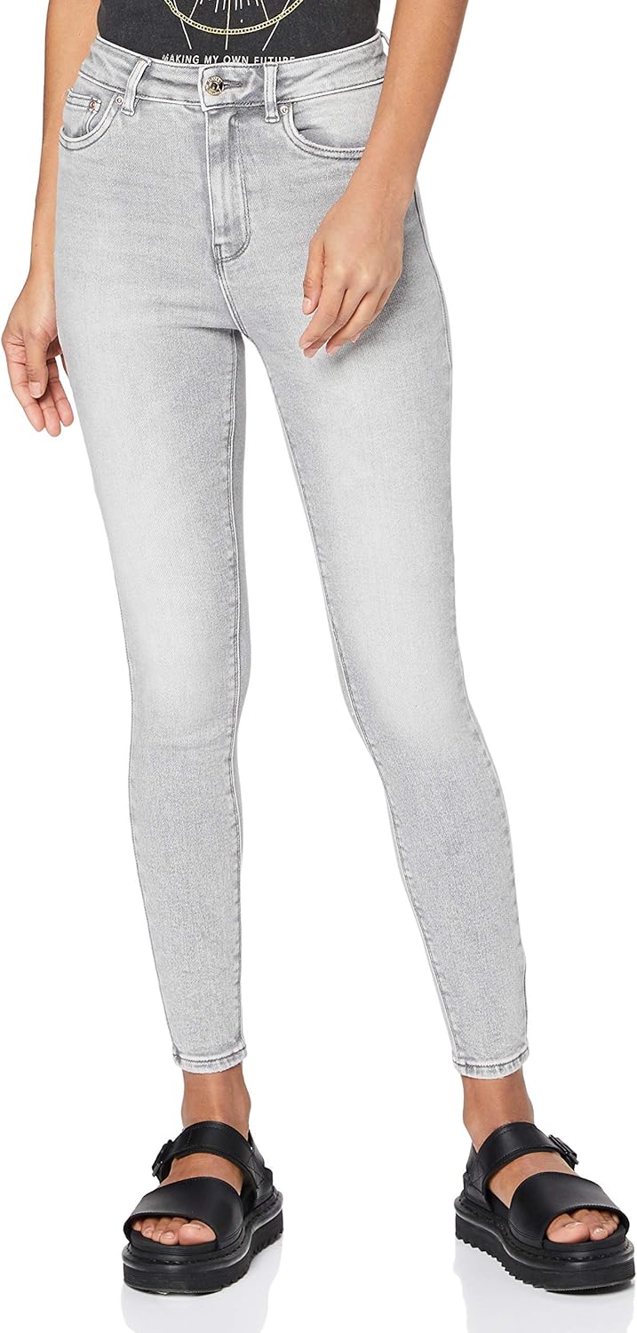 ONLY Female Skinny Jeans ONLMILA Hohe Taille Skinny Fit Jeans 25W / 32L Light Grey Denim, 25W / 32L