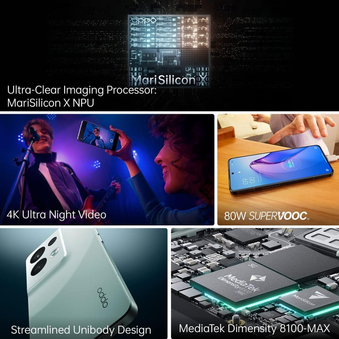 OPPO Reno8 Pro Smartphone, MediaTek Dimensity 8100-MAX 5G, 6,7 Zoll (17 cm) 120 Hz AMOLED-Bildschirm
