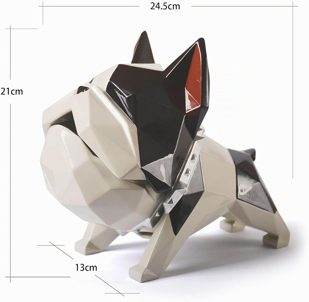 HAUCOZE Keksdose Bulldog Vorratsdose Tier Deko Moderne Skulptur Wohnzimmer Ornament Geschenk Polyres