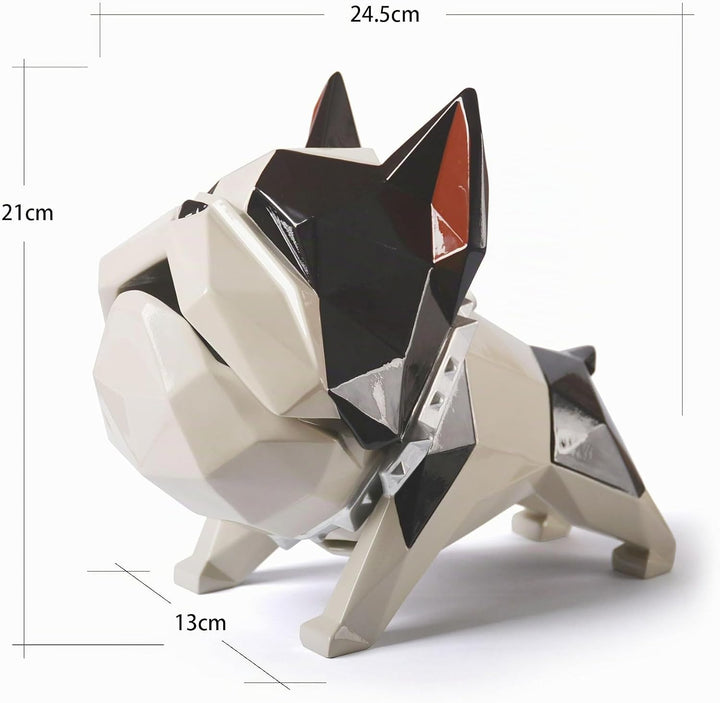 HAUCOZE Keksdose Bulldog Vorratsdose Tier Deko Moderne Skulptur Wohnzimmer Ornament Geschenk Polyres