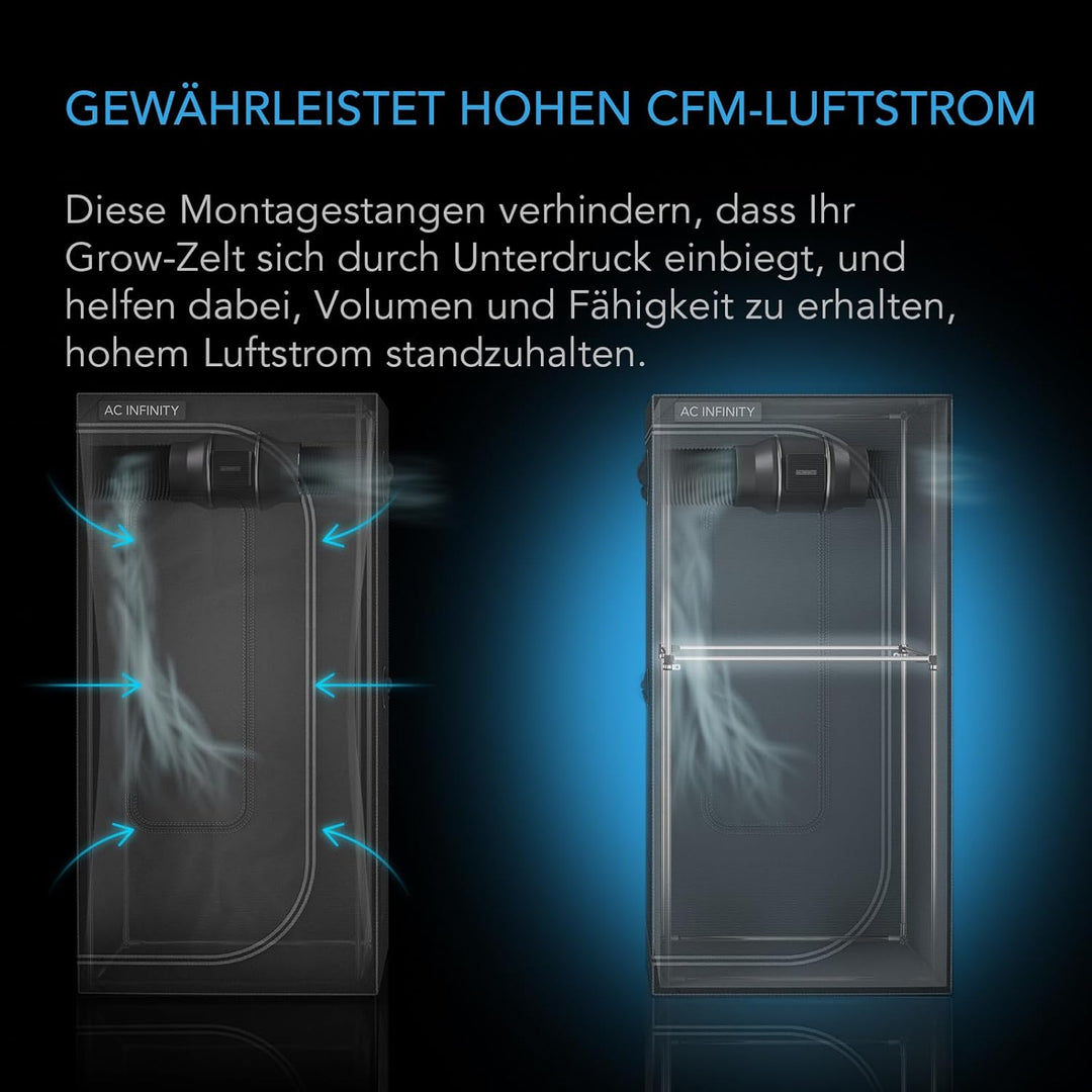 AC Infinity Verstärkungsstangen-Set 60 x 60 cm – Zur Stabilisierung von Growzelten, ideal zur Befest