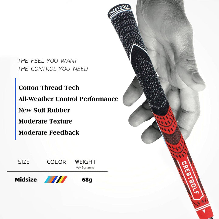CRESTGOLF Golfgriffe Aktualisierte Multi-Compound-Golfgriffe für Golfschläger, Golf Grips Set mit 13