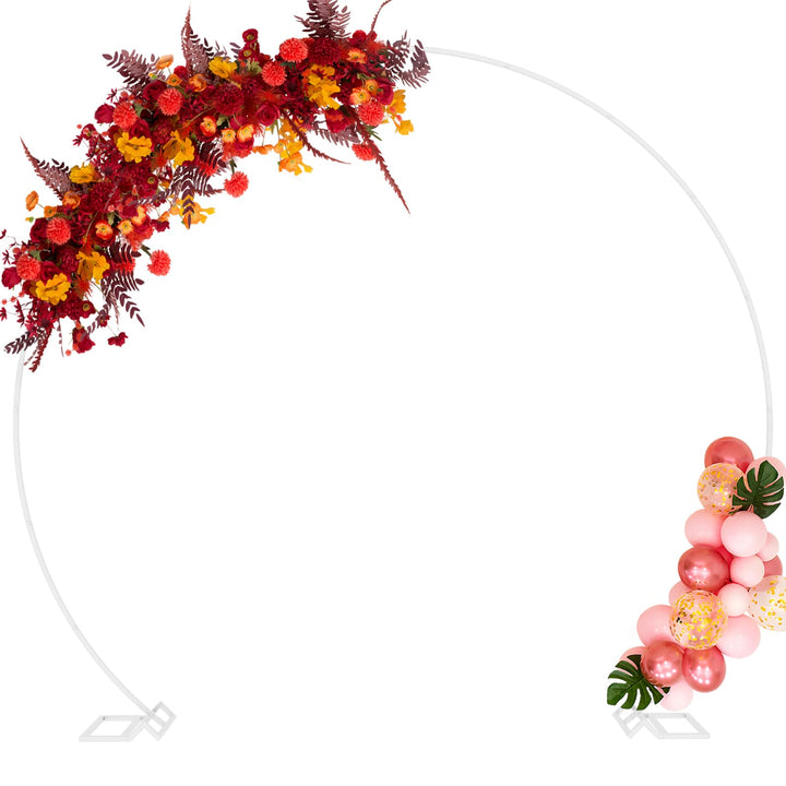Wokceer Hochzeit Bogen Hintergrund Stand, 2,6 M Runde Hintergrund Stand Kreis Ballon Bogen Rahmen St