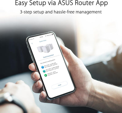 ASUS ZenWiFi XD5 AX3000 1er Pack Weiss kombinierbarer Router (Whole-Home Mesh WiFi 6 System, Abdecku