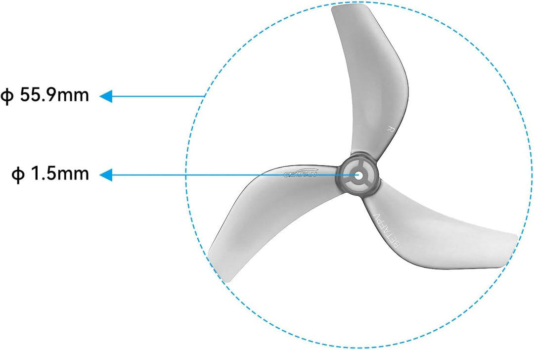 BETAFPV 12pcs Gemfan 2218 3-Blade Propellers Ultra-Lightweight FPV Drone Propeller with 1.5mm Shaft