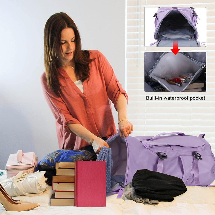 HAWEE Unisex Sporttasche mit Rucksackfunktion Reisetasche mit Schuhfach Gross Reiserucksack Wasserdi