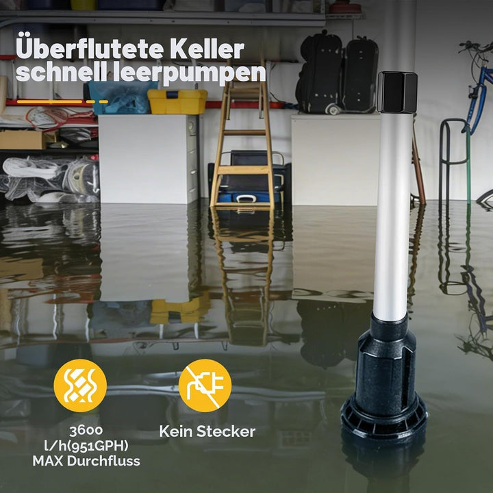 Kabellose Stick Wassertransferpumpe Kompatibel mit Dewalt 18V, Tragbare Umfüllpumpe, 3M Kopfhöhe, 36