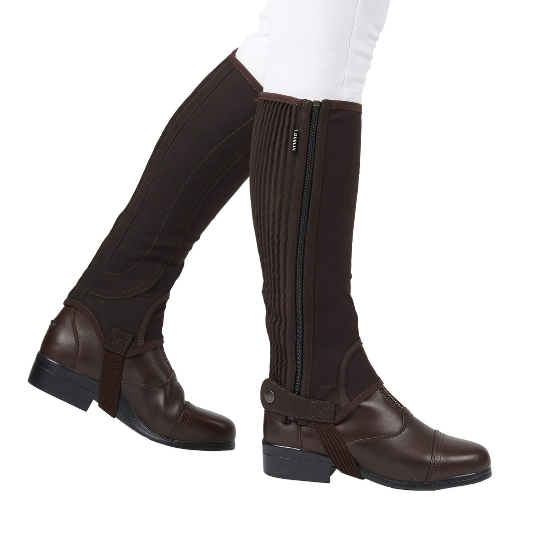 Dublin Unisex Pflegeleichte Half II Halbe Chaps und Gamaschen Medium Braun, Medium Braun
