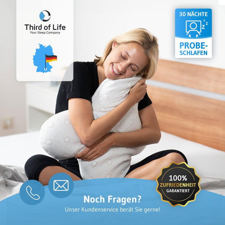 Seitenschläferkissen ACAMAR | Testsieger für Nackenkissen | Orthopädisches Kopf-Kissen gegen Nackens