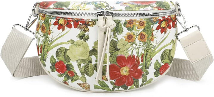OBC Damen Blumen Tasche Schultertasche Gürteltasche Crossbody Hüfttasche Bauchtasche Umhängetasche C