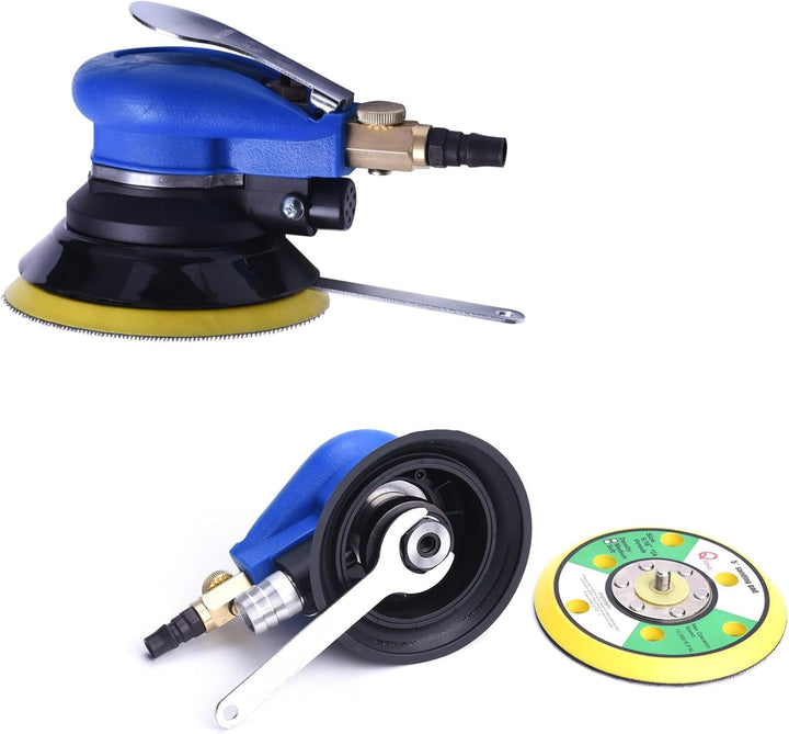 Staubfrei Exzenterschleifer Druckluft 125mm, Multischleifmaschine mit Staubsammler, professionelle P
