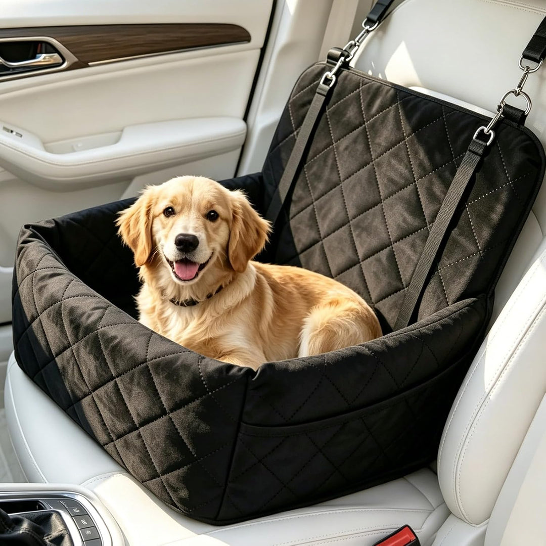 Hunde Autositz, Hundesitz Auto Rückbank, Hundesitz Auto mit Dickem Memory-Schaum, Sicherer Hundesitz