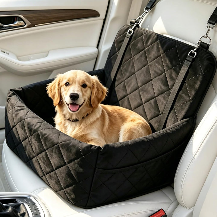 Hunde Autositz, Hundesitz Auto Rückbank, Hundesitz Auto mit Dickem Memory-Schaum, Sicherer Hundesitz